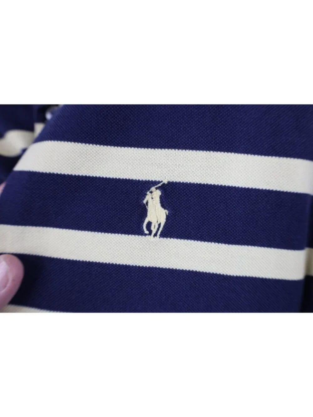 Vintage Polo Golf Ralph Lauren Mens Medium Faded Striped Color Block Polo Shirt